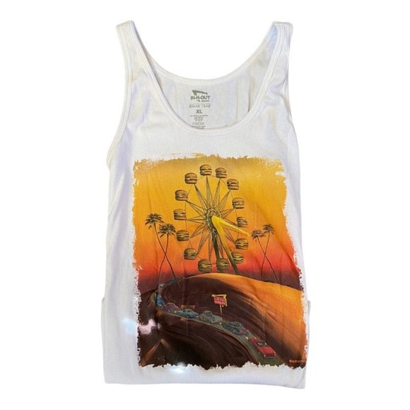 In N Out Burger Ribbed Tank Top 70th Anniversary Ferris Wheel XL - Picture 2 of 4